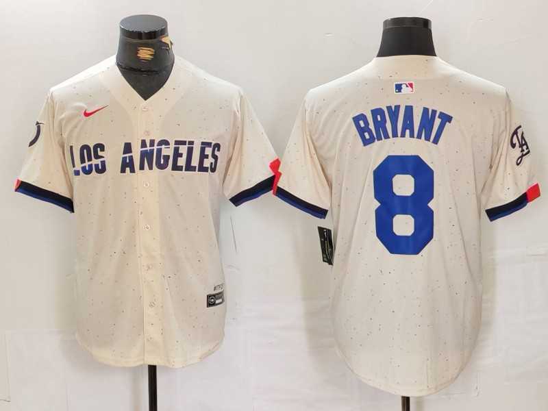 Men%27s Los Angeles Dodgers #8 Kobe Bryant Cream 2024 City Connect Limited Stitched Jersey->los angeles dodgers->MLB Jersey